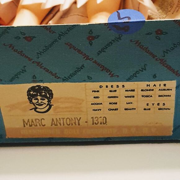 Vintage MADAME ALEXANDER MARC ANTHONY 1310 WITH BOX AND TAG. - Picture 2 of 8